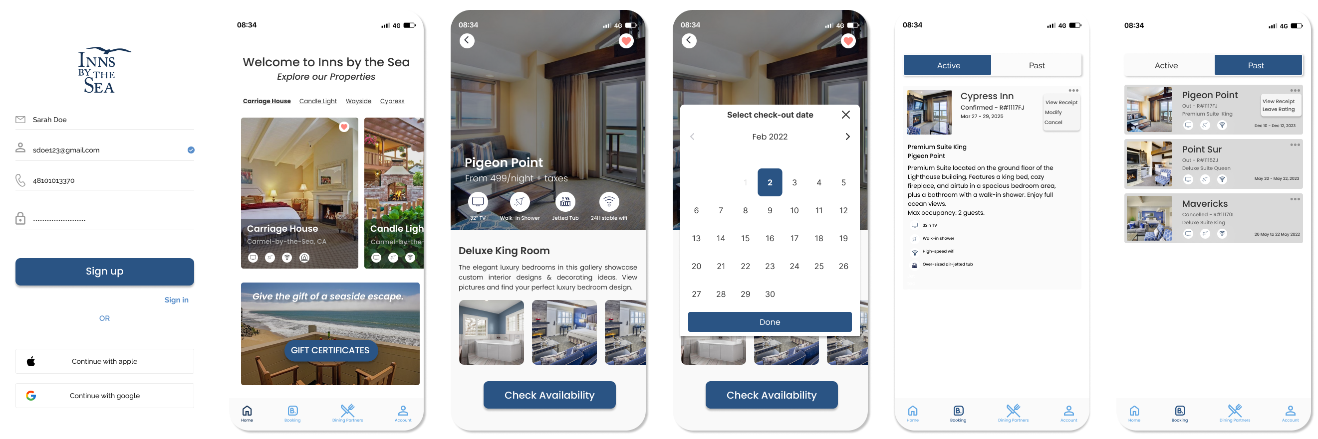 Final Product Screens Light Mode