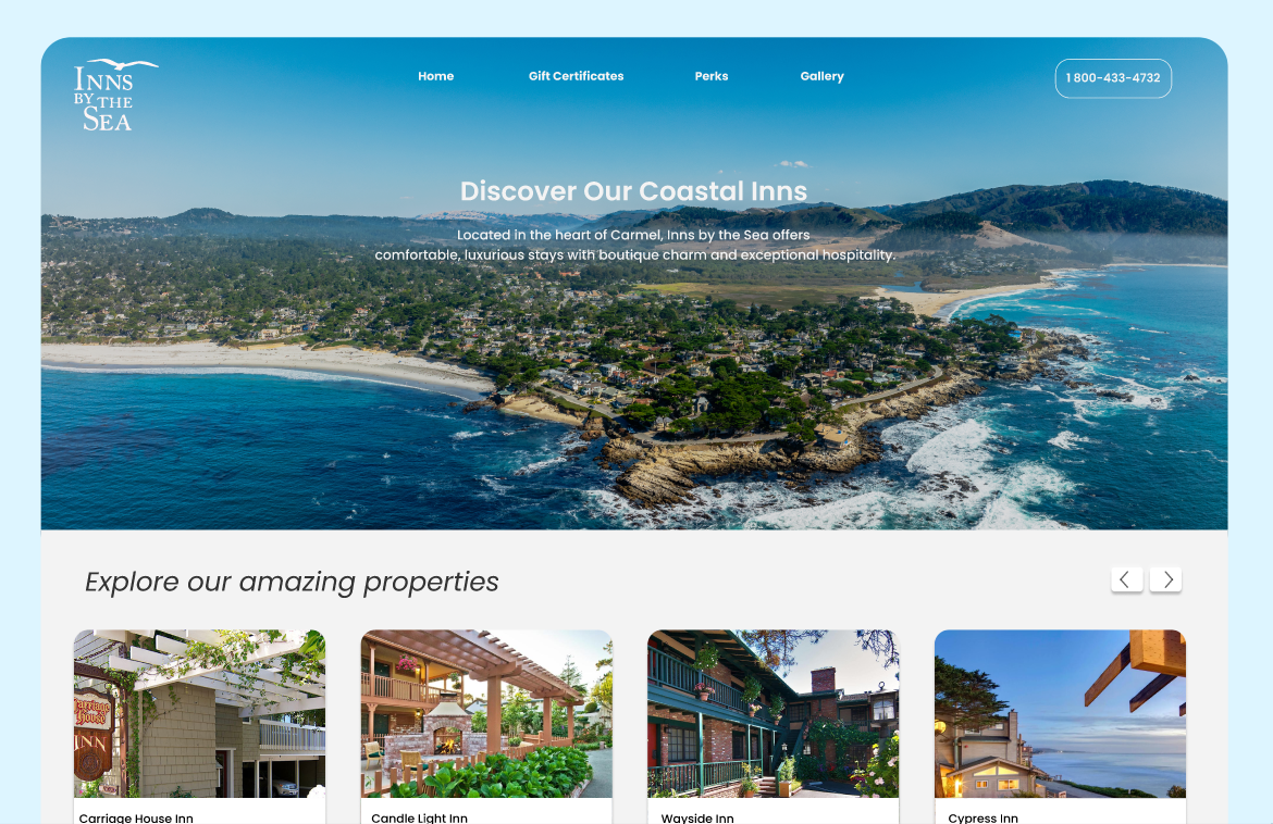 New redesigned homepage